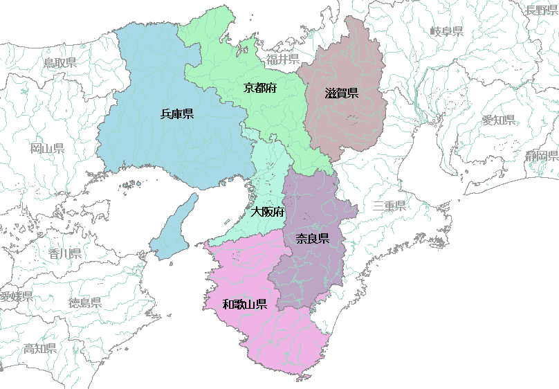 地方 地図 近畿